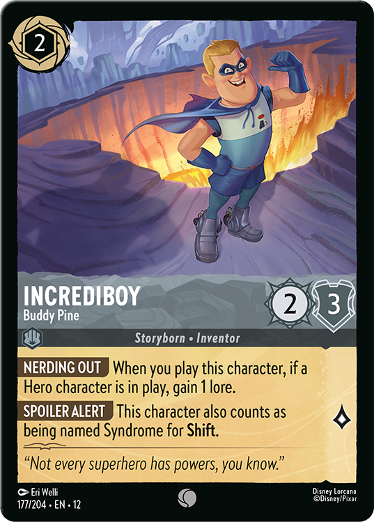 Incrediboy - Buddy Pine card for Disney Lorcana