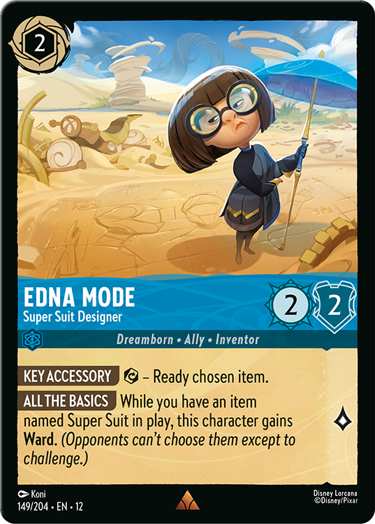 Edna Mode card for Disney Lorcana