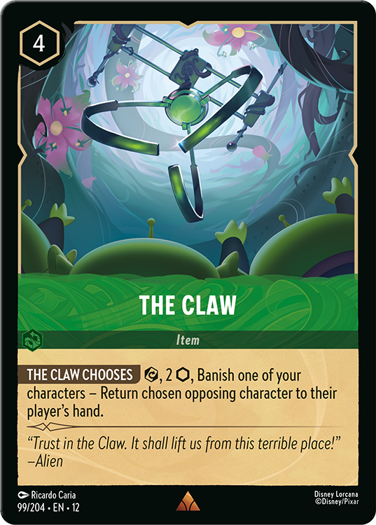 The Claw card from Disney Lorcana