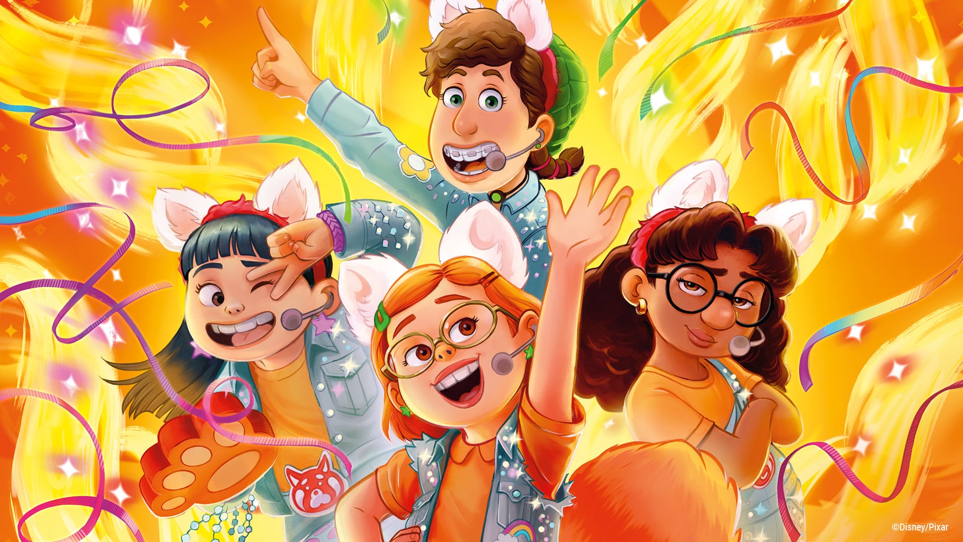 Image of young girl glimmers based on Pixar's Turning Red for the game Disney Lorcana TCG