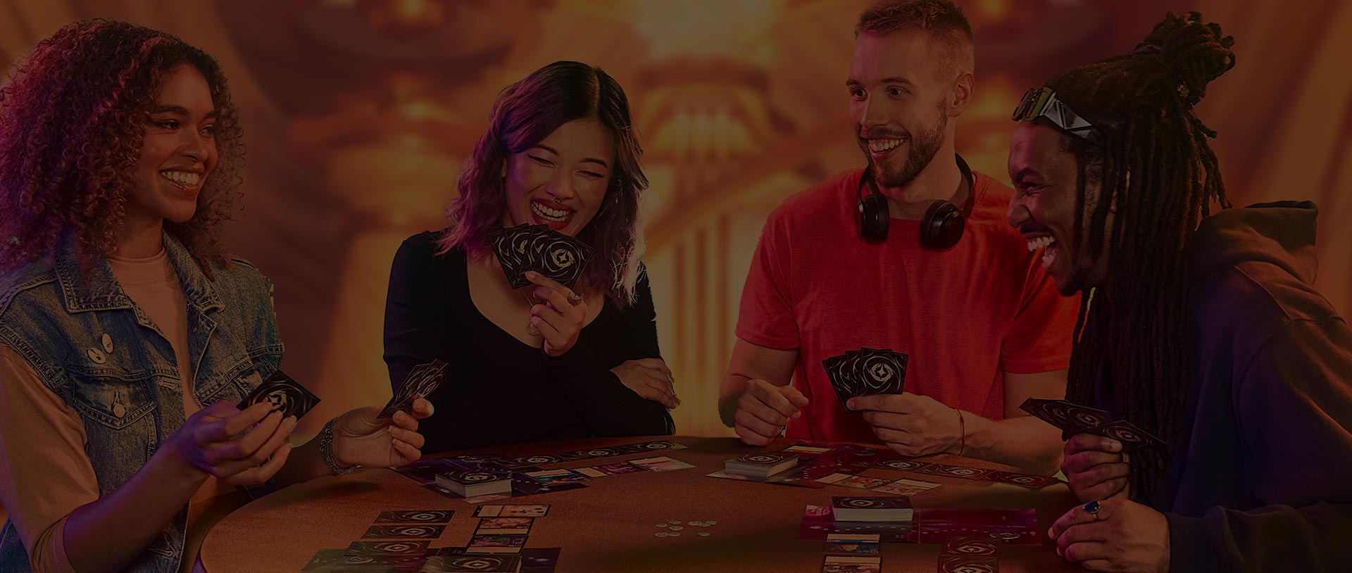 Group of people playing Disney Lorcana