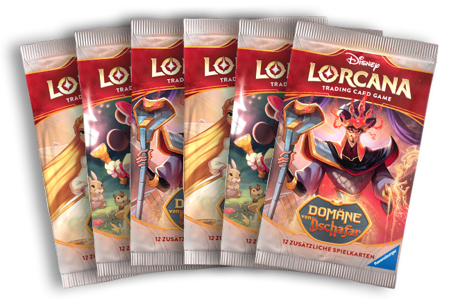 Several packs of Disney Lorcana cards