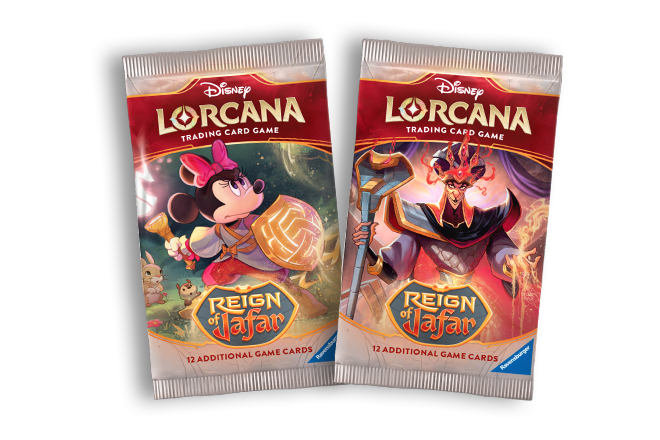 Two packs of Disney Lorcana cards