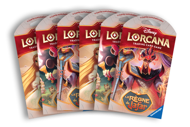Several packs of Disney Lorcana cards