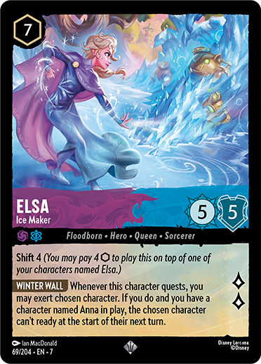 Elsa - Ice Maker card from the Disney Lorcana Trading Card Game