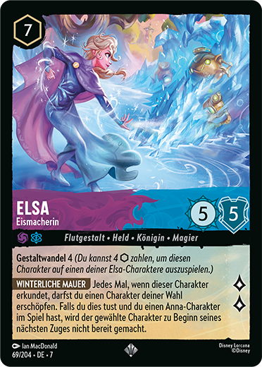Elsa - Eismacherin card from the Disney Lorcana Trading Card Game