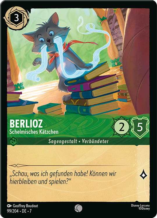 Berlioz - Schelmisches Kätzchen card from the Disney Lorcana Trading Card Game
