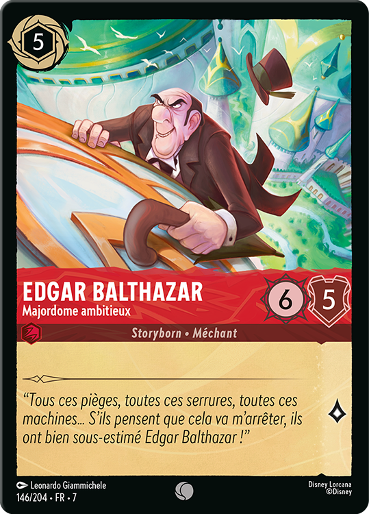 Edgar Balthazar - Majordomo ambitieux card from the Disney Lorcana Trading Card Game