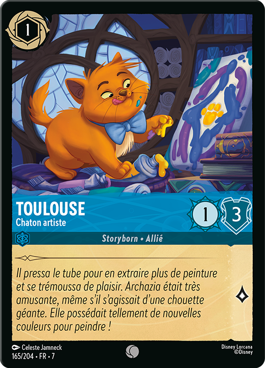 Toulouse - Chaton Artiste card from the Disney Lorcana Trading Card Game