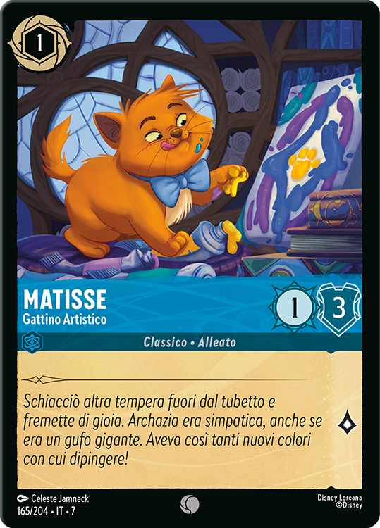 Matisse - Gattino Artistico card from the Disney Lorcana Trading Card Game