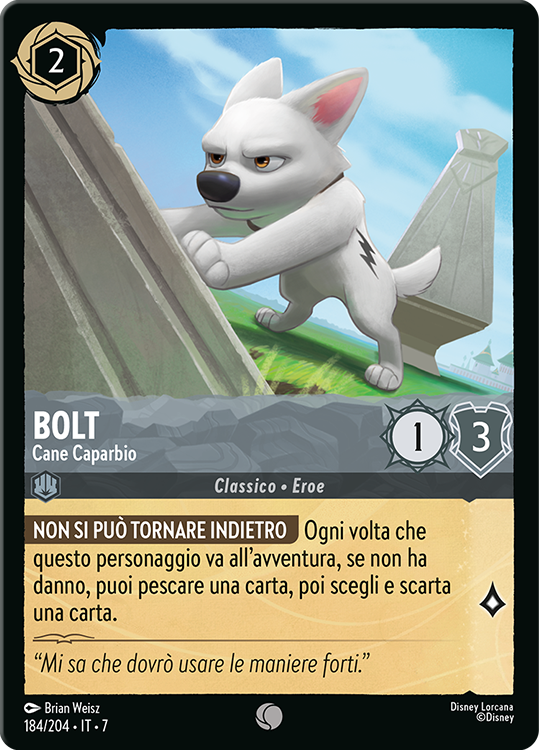 Bolt - Cane Caparbio card from the Disney Lorcana Trading Card Game