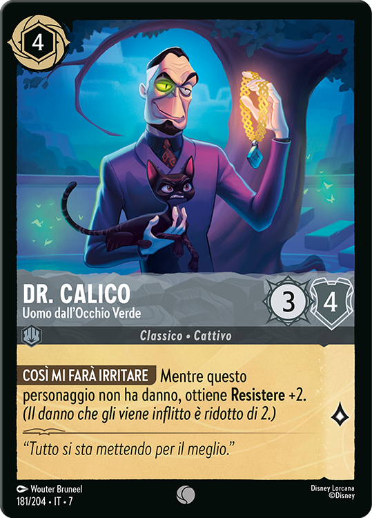 Dr. Calico - Uomo dall'Occhio Verde card from the Disney Lorcana Trading Card Game