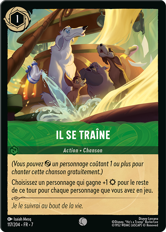 Il se Traîne card from the Disney Lorcana Trading Card Game