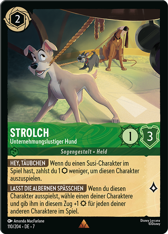 Strolch - Unternehmungslustiger Hund card from the Disney Lorcana Trading Card Game