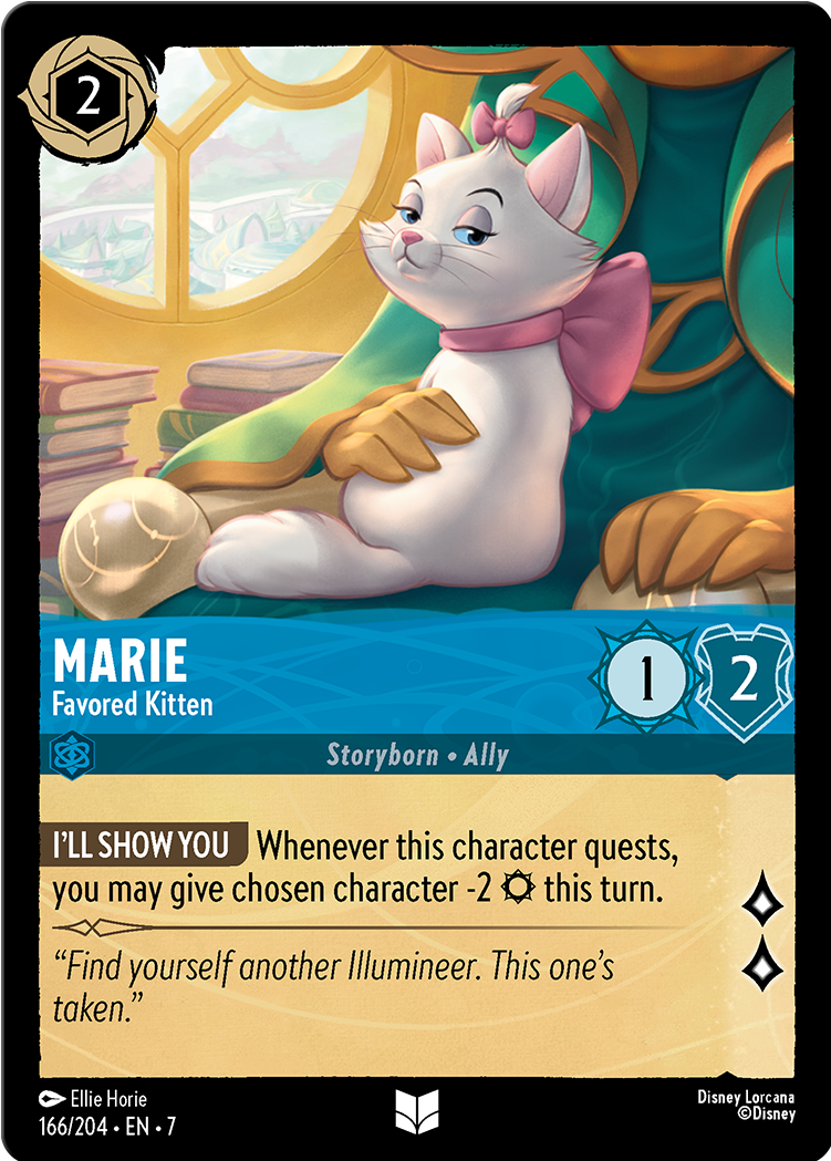 Marie - Favored Kitten card from the Disney Lorcana Trading Card Game
