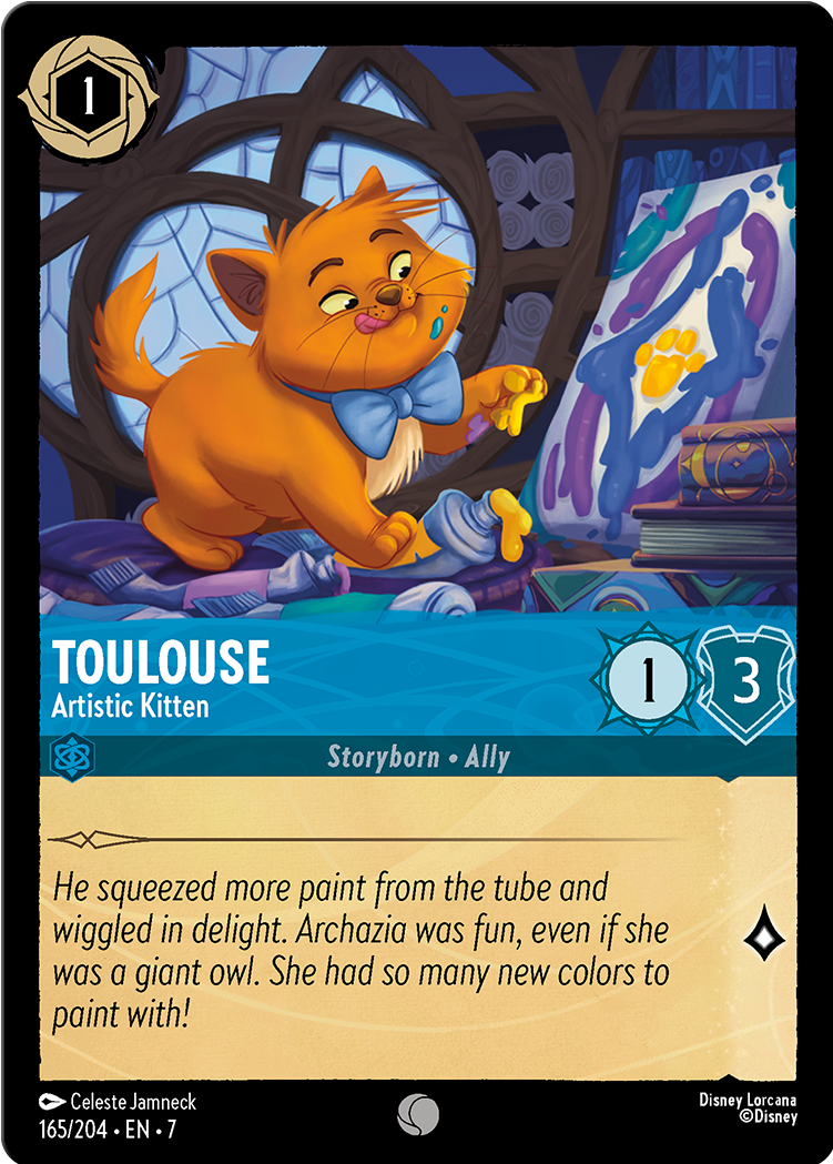 Toulouse - Artistic Kitten card from the Disney Lorcana Trading Card Game