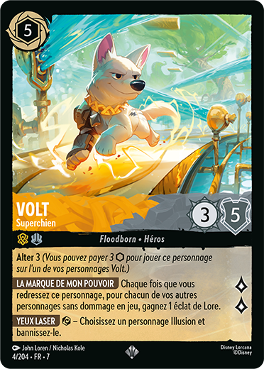 Bolt - Superchien card from the Disney Lorcana Trading Card Game