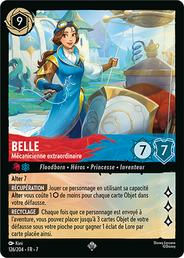 Belle - Mécanicinne extraordinaire card from the Disney Lorcana Trading Card Game