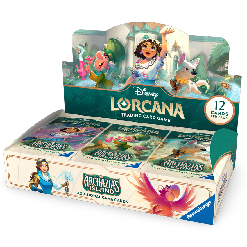 Box of Archazia's Island booster packs for the Disney Lorcana Trading Card Game