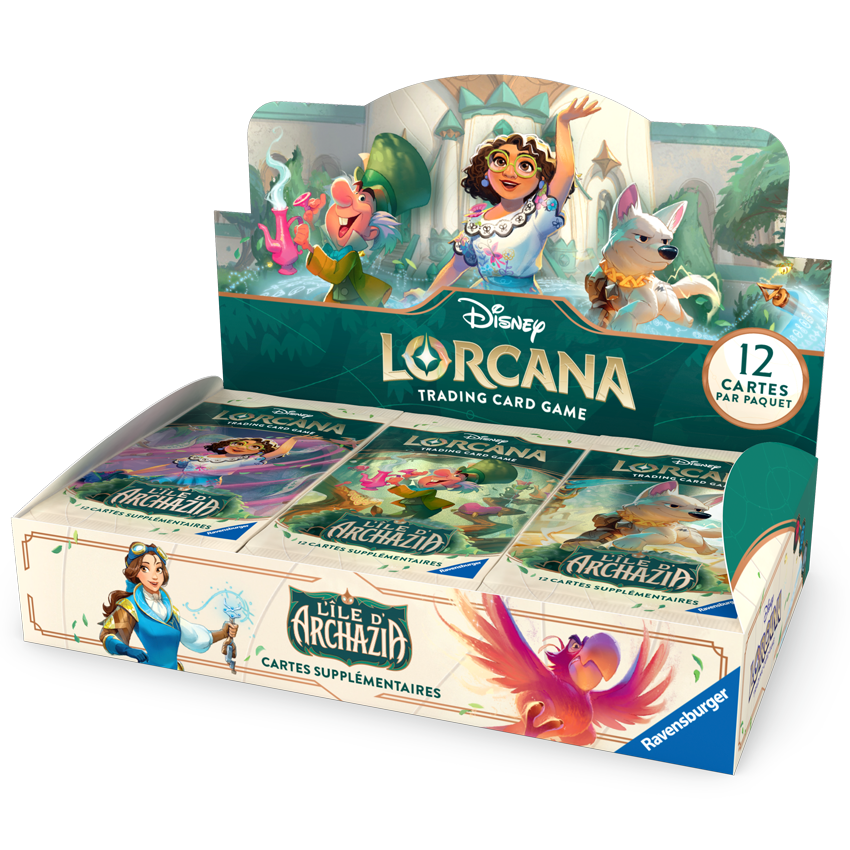 Box of Archazia's Island booster packs for the Disney Lorcana Trading Card Game