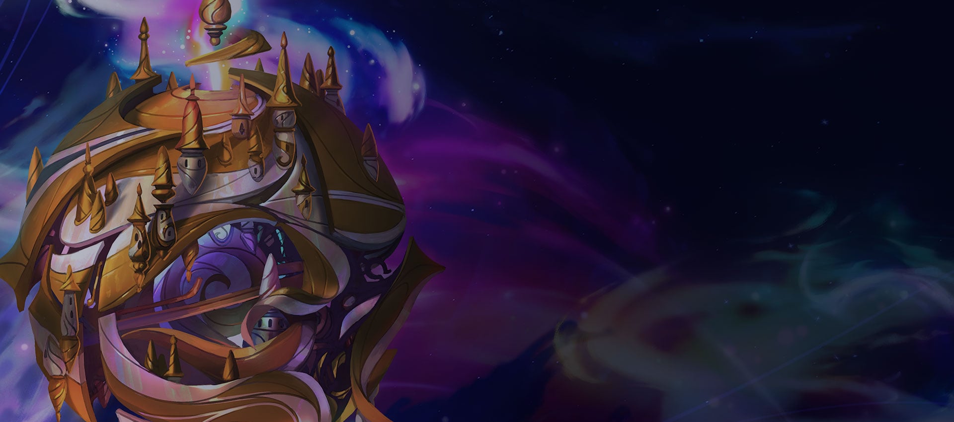 Image of the Disney Lorcana TCG illuminary amid a nebula of purples and blues