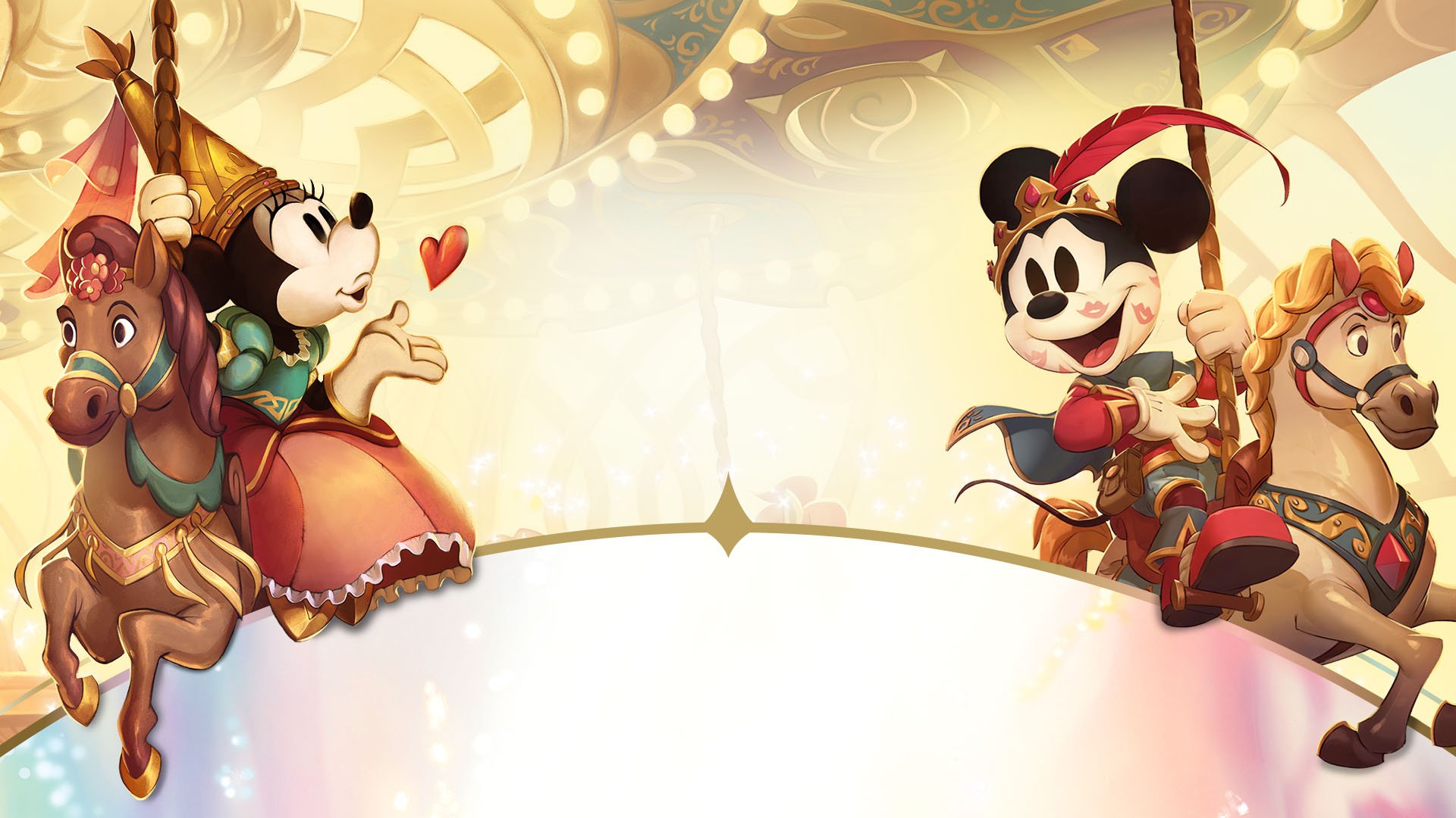 Disney Lorcana Fabled website header image of Minnie Mouse and Mickey Mouse