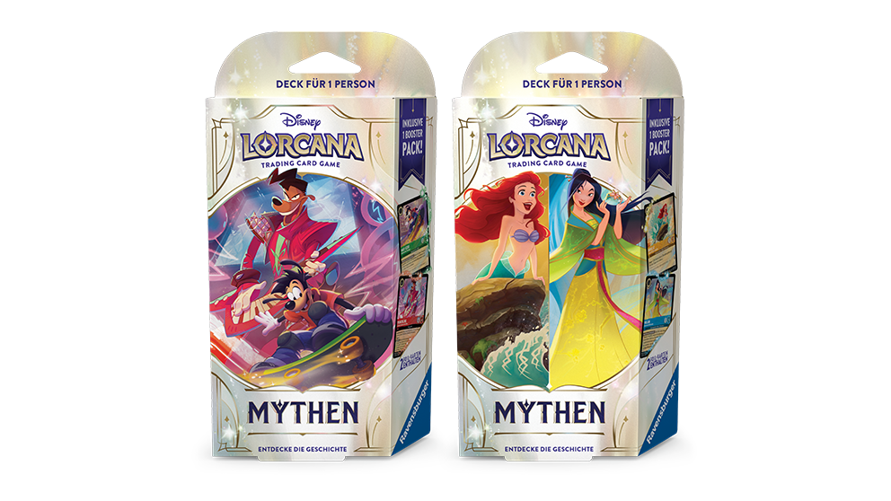 Image of deck boxes from Disney Lorcana Fabled