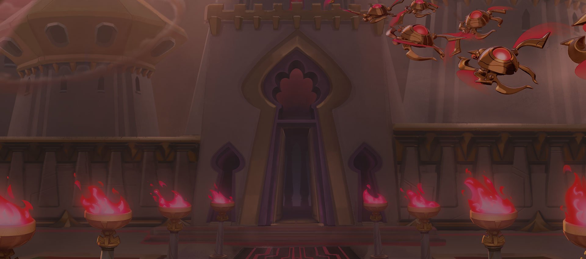 Decorative background of scarabs and flames