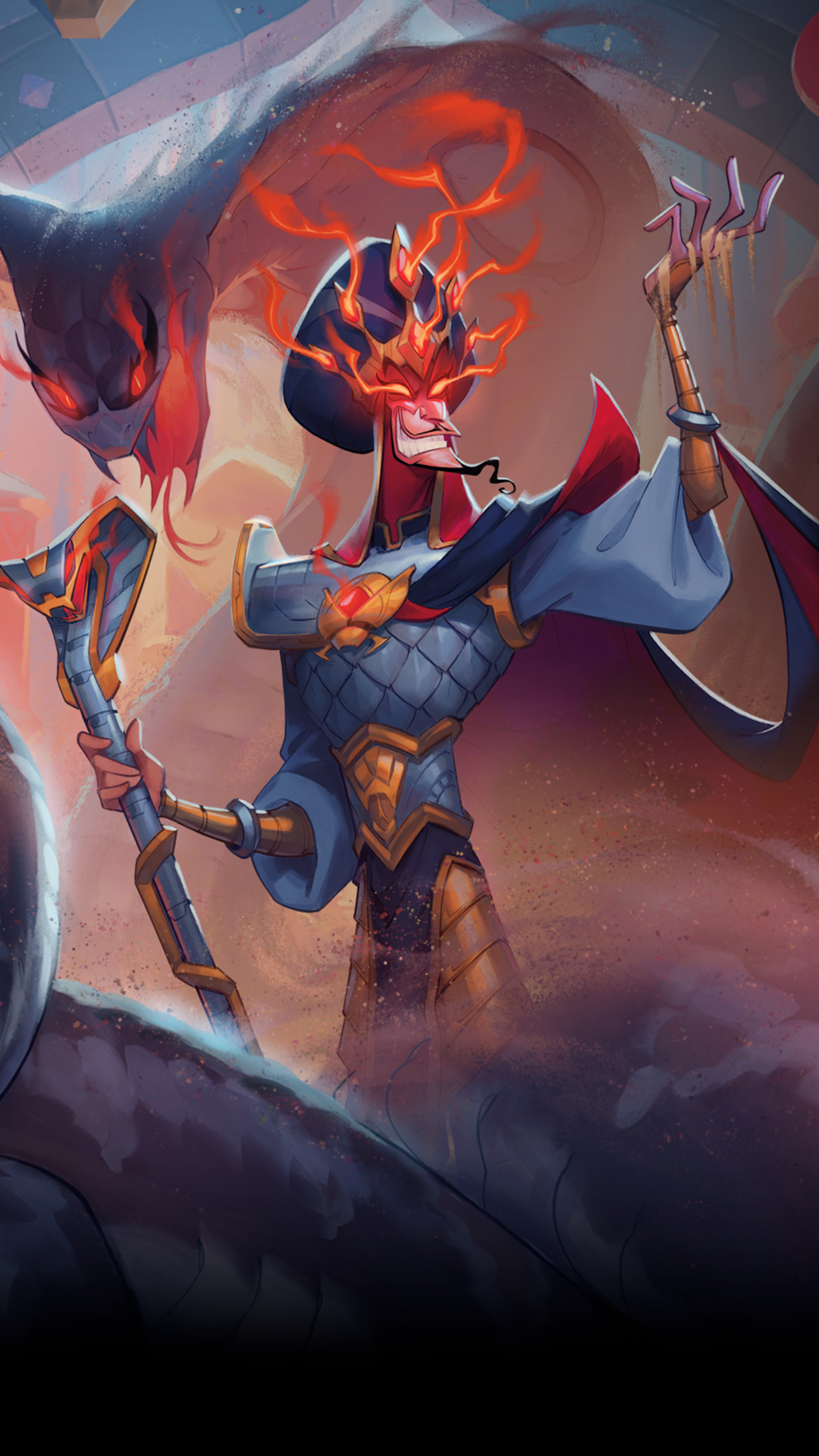 Disney Lorcana Palace Heist header image of Jafar wearing the hexwell crown