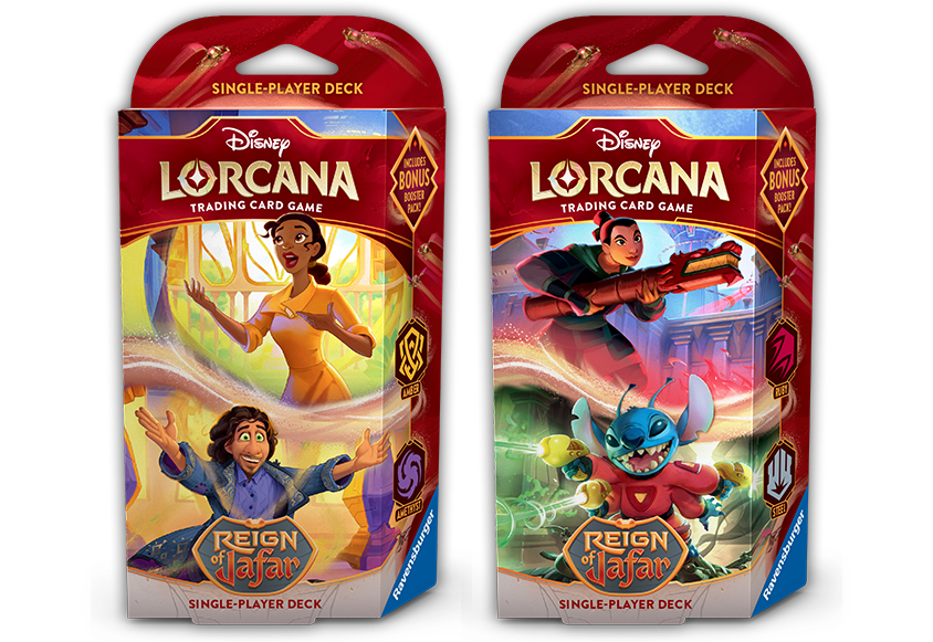 Image of deck boxes from Disney Lorcana Reign of Jafar