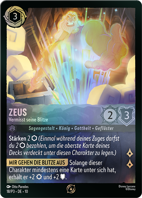 Zeus  missing his spark