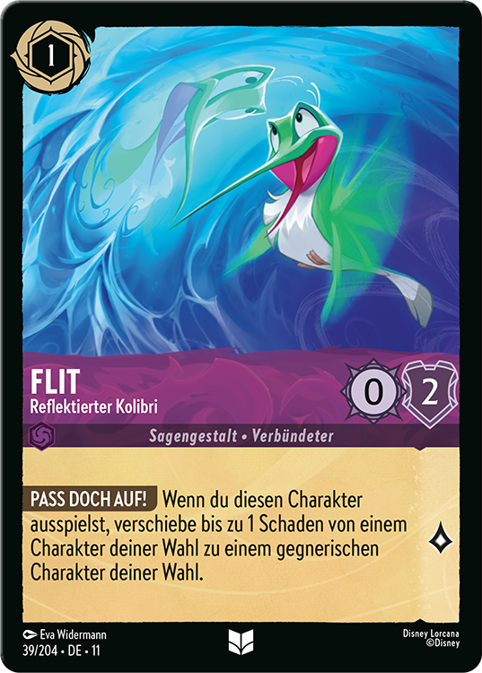 Disney's Lorcana TCG Flit Reflective Hummingbird
