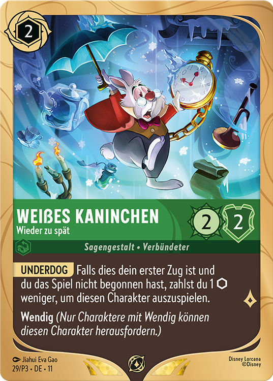 Weekly Play White Rabbit – Late Again card