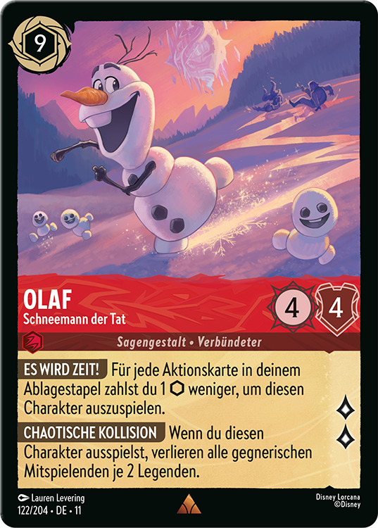 Disney Lorcana Olaf Snowman of Action