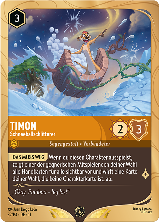 PRERELEASE: Timon – Schneeballschlitterer karten