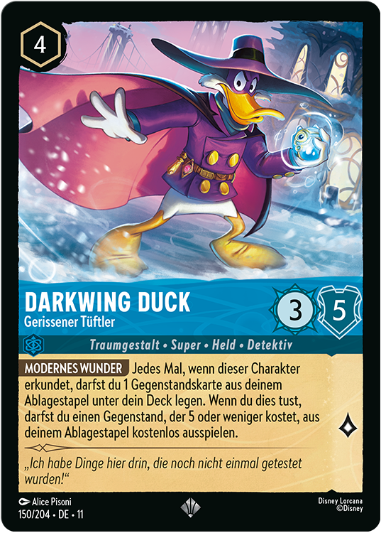 Darkwing Duck - Dashing Gadgeter TCG Card from Disney Lorcana's Winterspell
