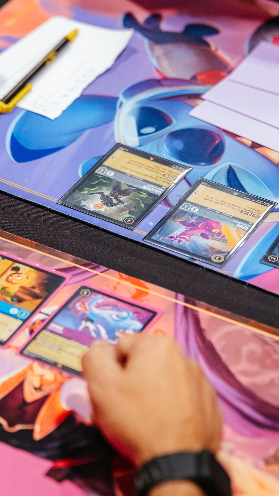 Lifestyle photo of Lorcana game in progress.