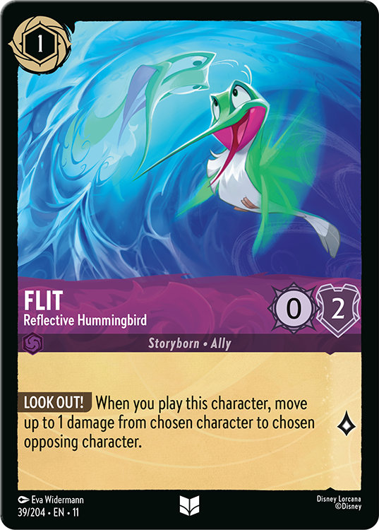 Disney's Lorcana TCG Flit Reflective Hummingbird