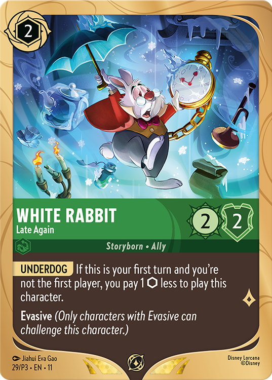 Weekly Play White Rabbit – Late Again card