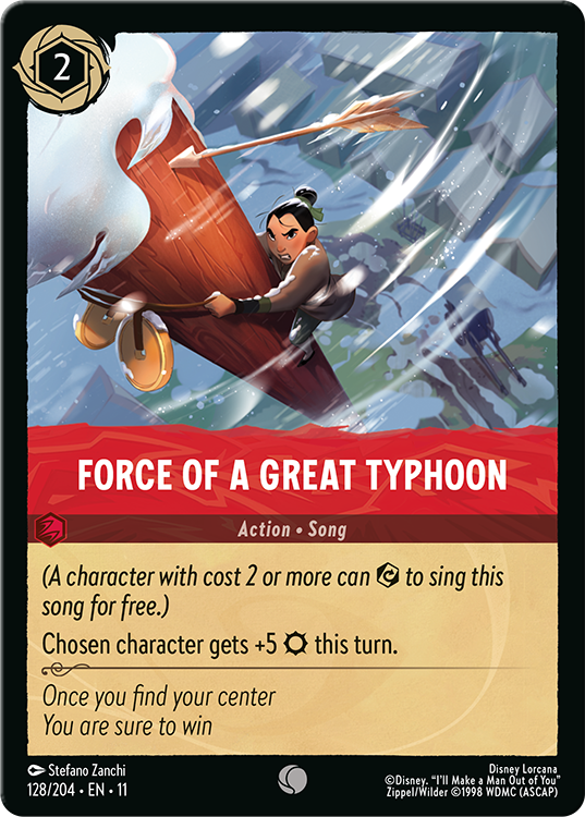 Force of a Great Typhoon card from Disney Lorcana Winterspell