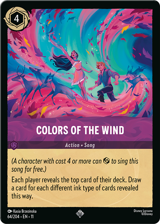 Colors of the Wind card from Disney Lorcana Winterspell