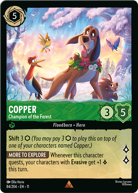 Disney's Lorcana Copper Champion of the Forest.