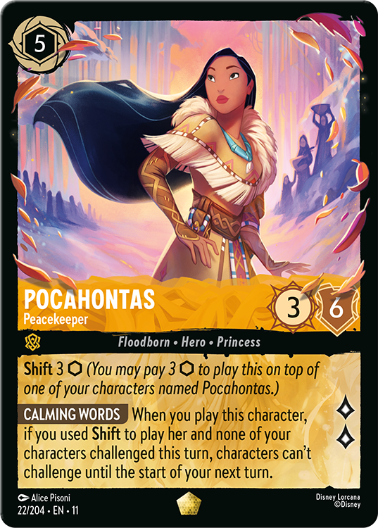 Disney's Lorcana TCG Pocahontas Peacekeeper