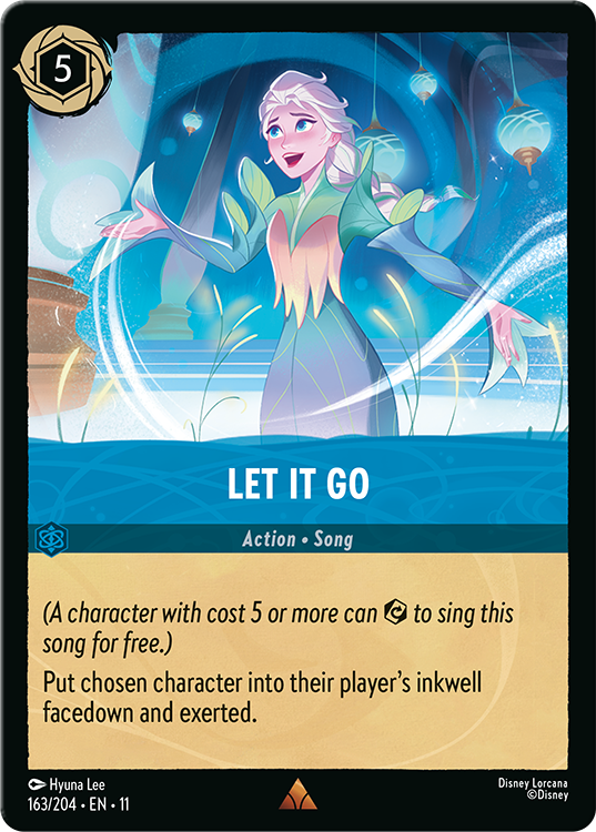 Let it Go card from Disney Lorcana Winterspell