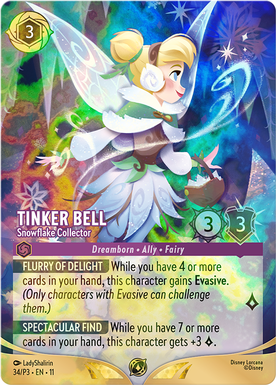Tinkerbell – Snowflake Collector foil card from Disney Lorcana