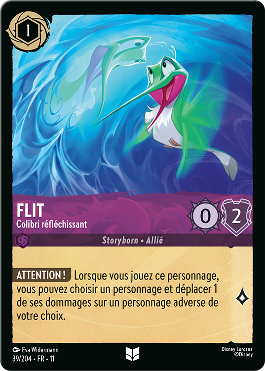 Disney's Lorcana TCG Flit Reflective Hummingbird
