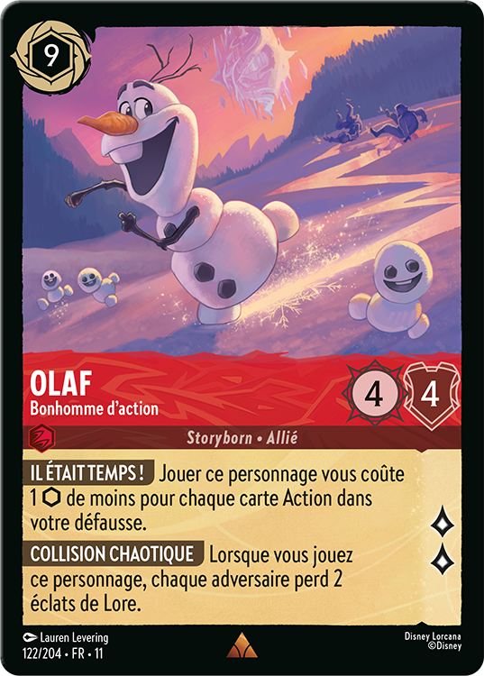Disney Lorcana Olaf Snowman of Action