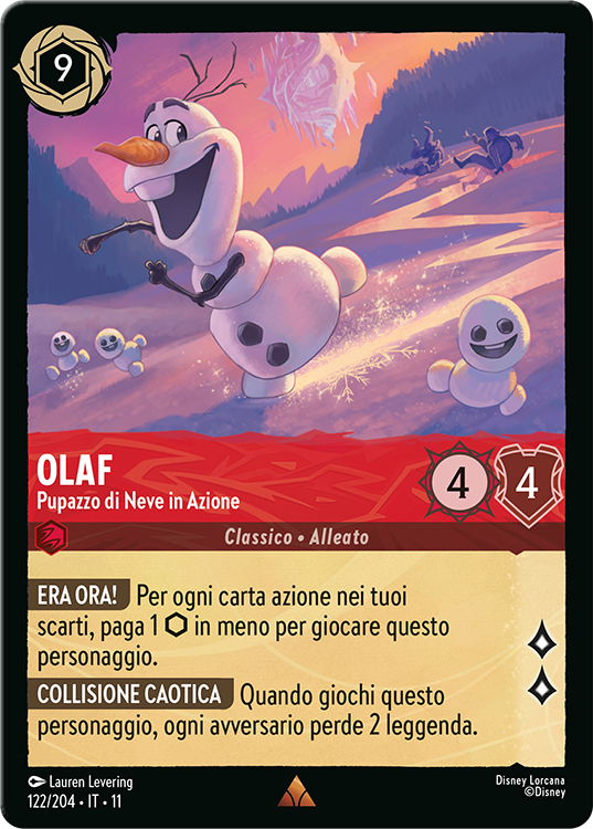 Disney Lorcana Olaf Snowman of Action