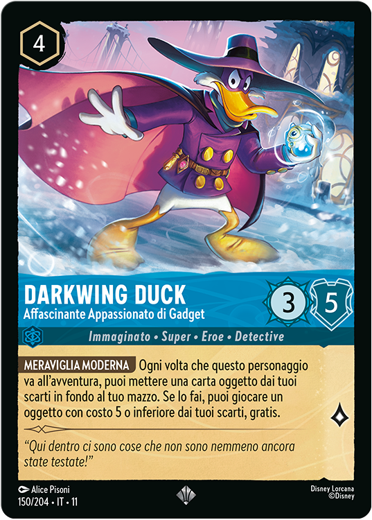 Darkwing Duck - Dashing Gadgeter TCG Card from Disney Lorcana's Winterspell