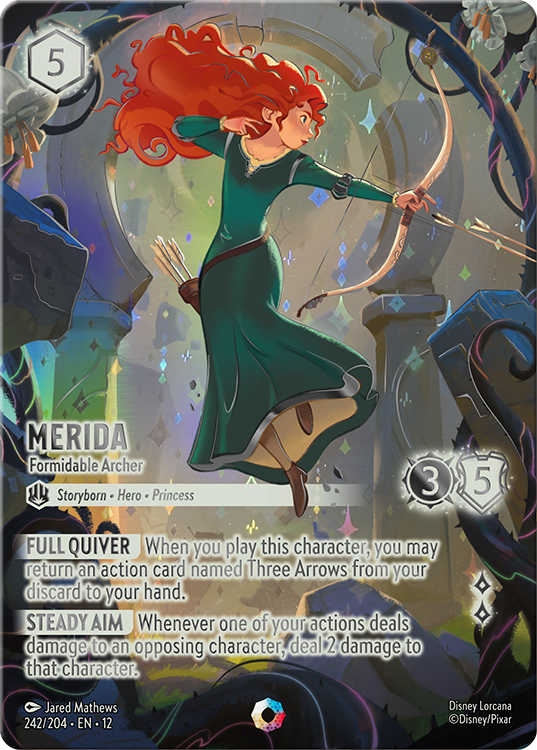 Disney Lorcana TCG Wilds Unknown Merida Formidable Archer